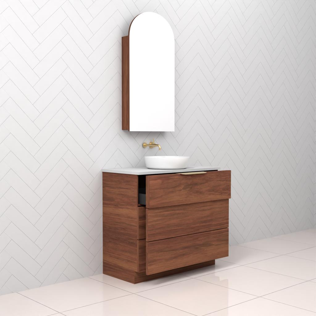 Celeste Trio - 900mm Tasmanian Blackwood Freestanding Vanity