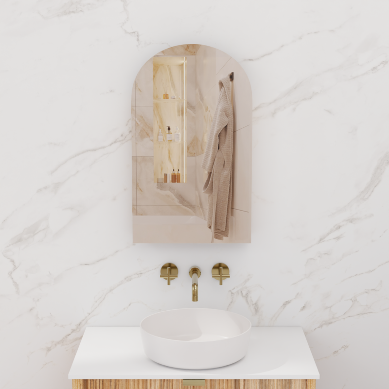 Arka - 600mm American White Oak Shaving Cabinet