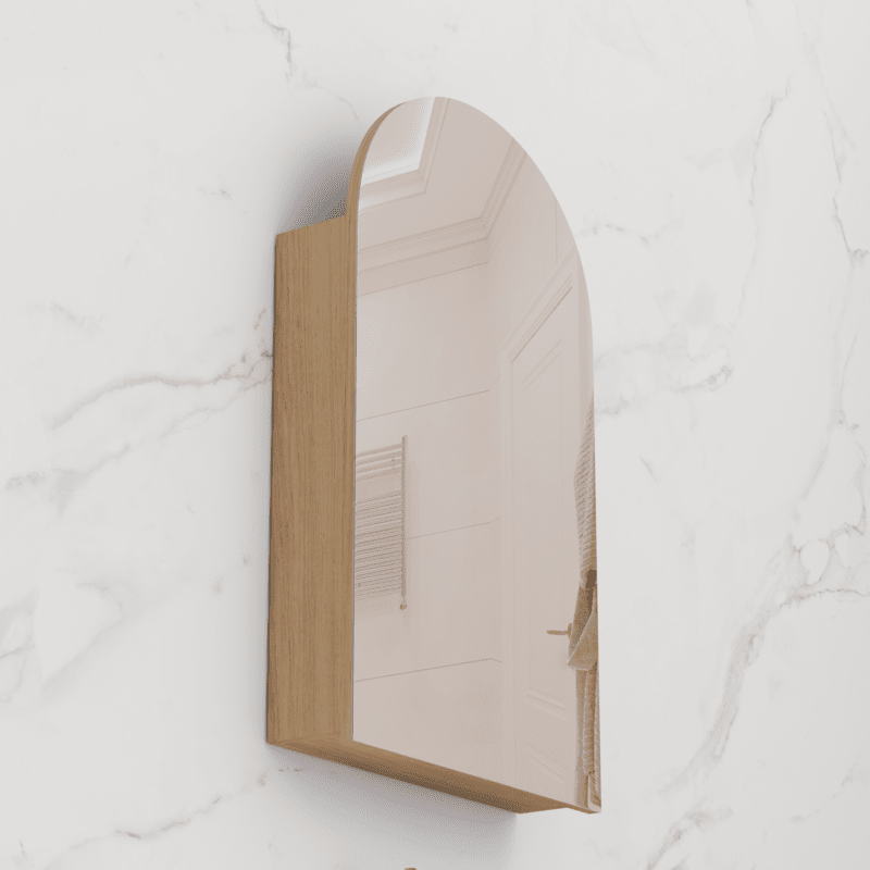 Arka - 500mm Prime Oak Woodmatt Shaving Cabinet