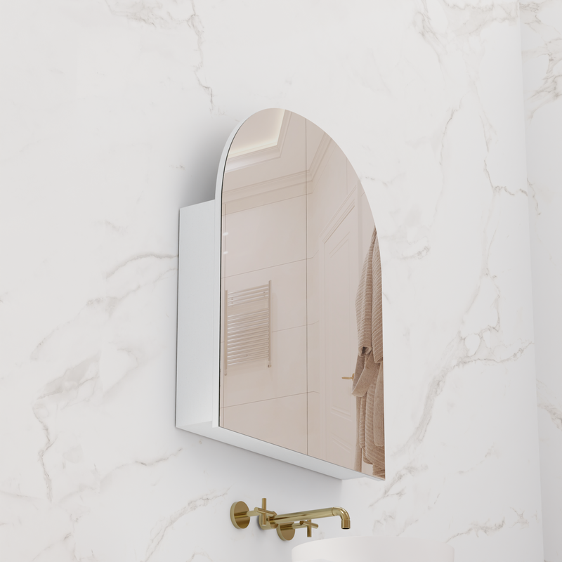 Arka - 800mm Matte White Shaving Cabinet