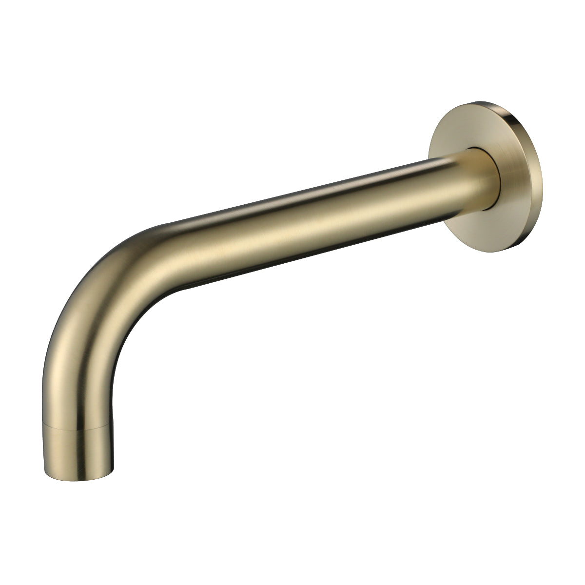 Villa - Brushed Brass 200mm Wall Spout