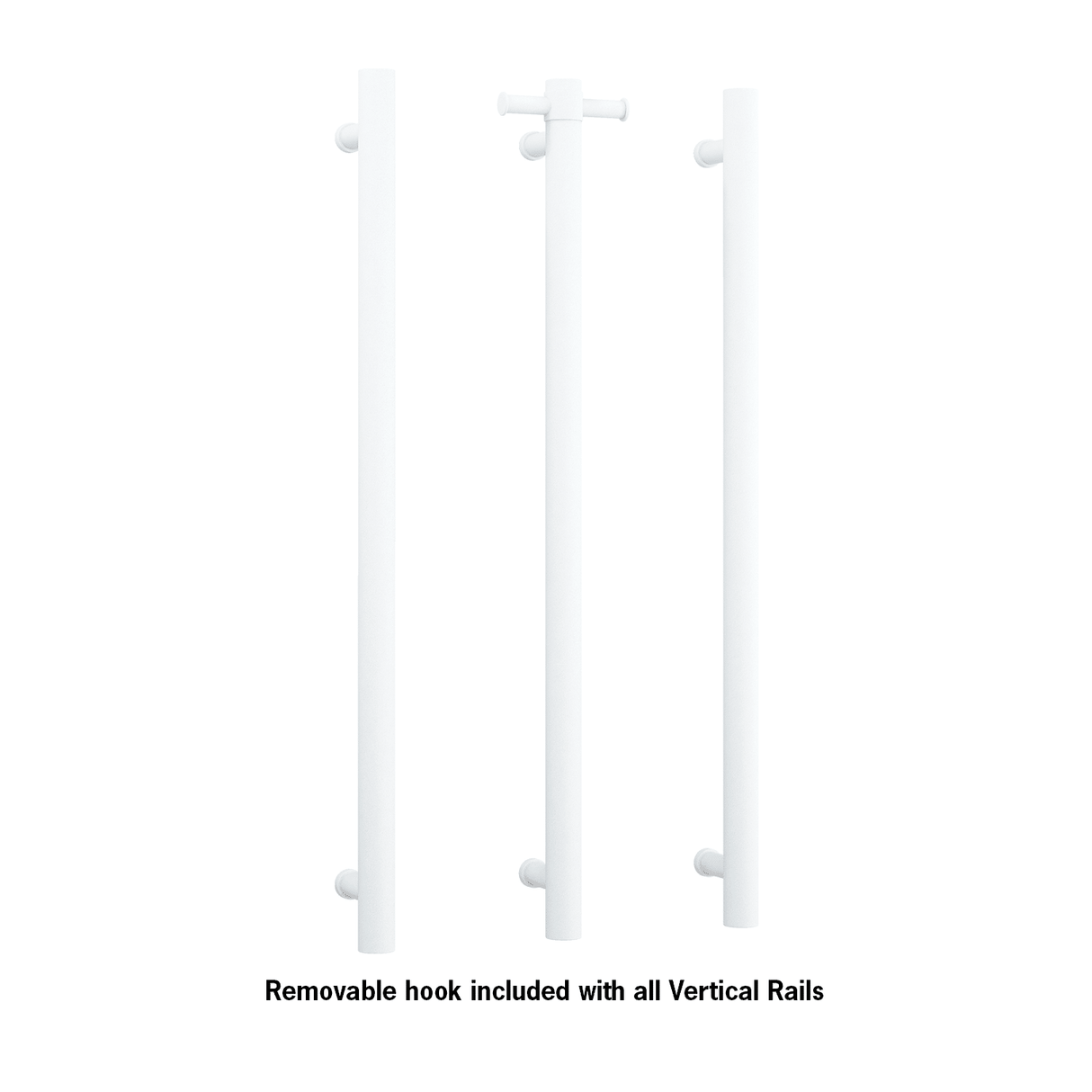 Thermorail - Heated Towel Rail Straight/Round Matt White