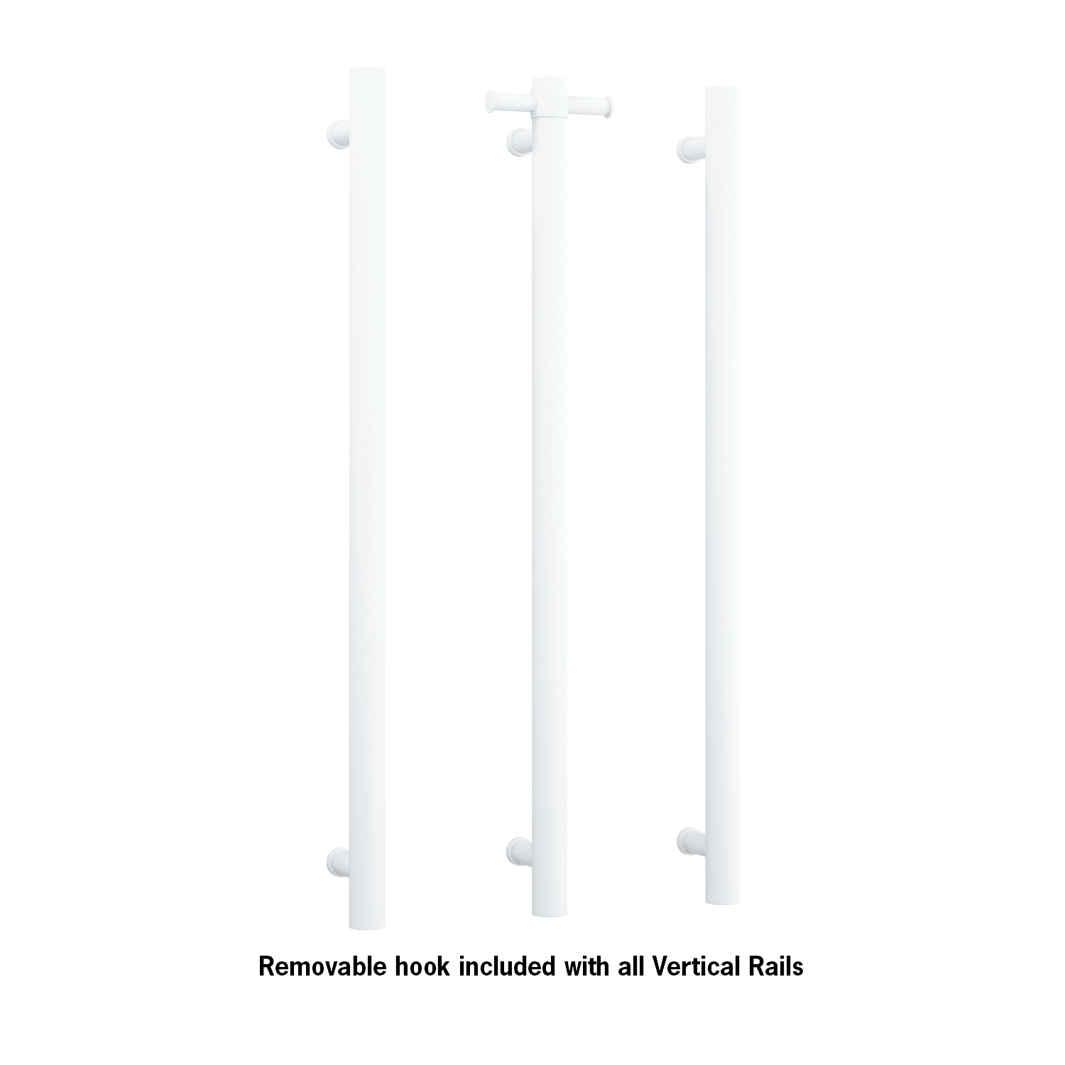 Thermorail - Heated Towel Rail Straight/Round Matt White
