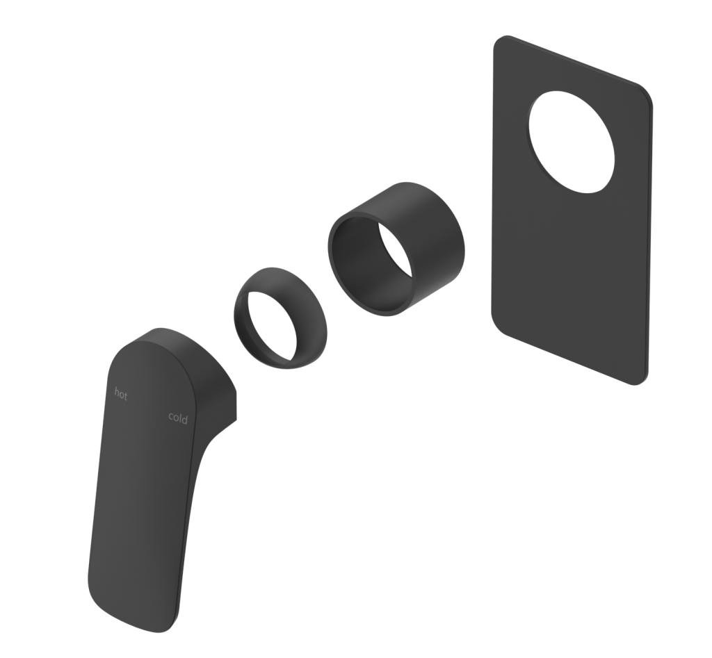 Kaza - Shower Mixer Square Plate - TRIM KIT ONLY