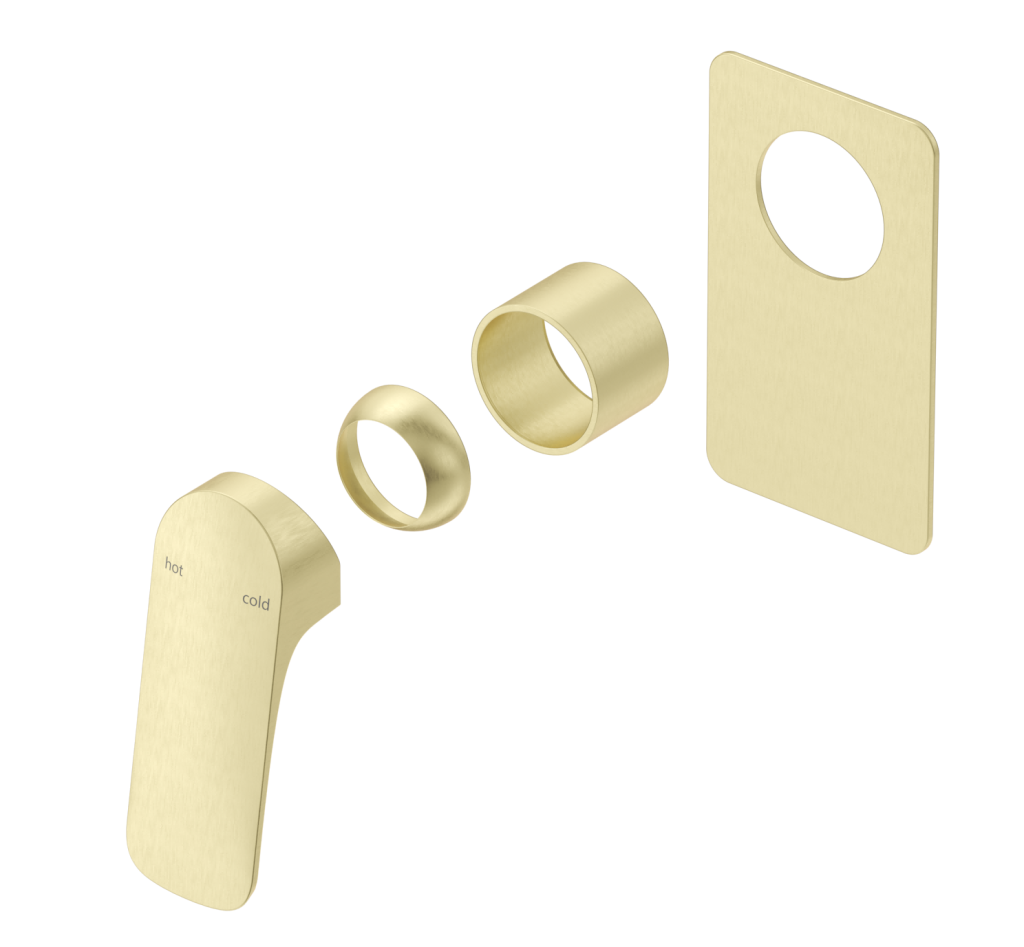 Kaza - Shower Mixer Square Plate - TRIM KIT ONLY