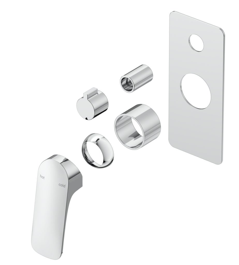 Kaza - Shower Mixer Diverter - 1P - TRIM KIT ONLY