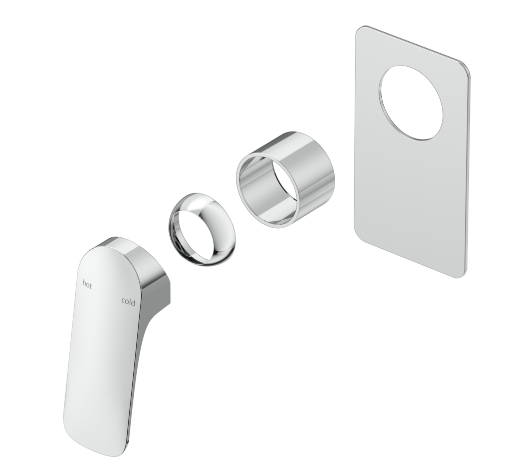 Kaza - Shower Mixer Square Plate - TRIM KIT ONLY