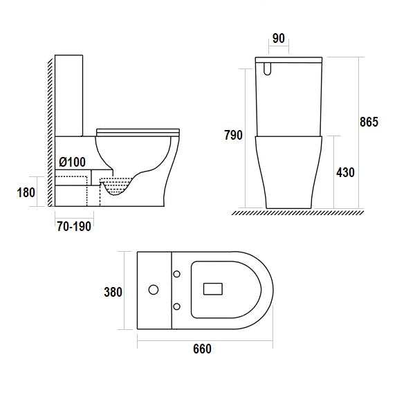 Ceres - Tornado Toilet Suite w Geberit Cistern