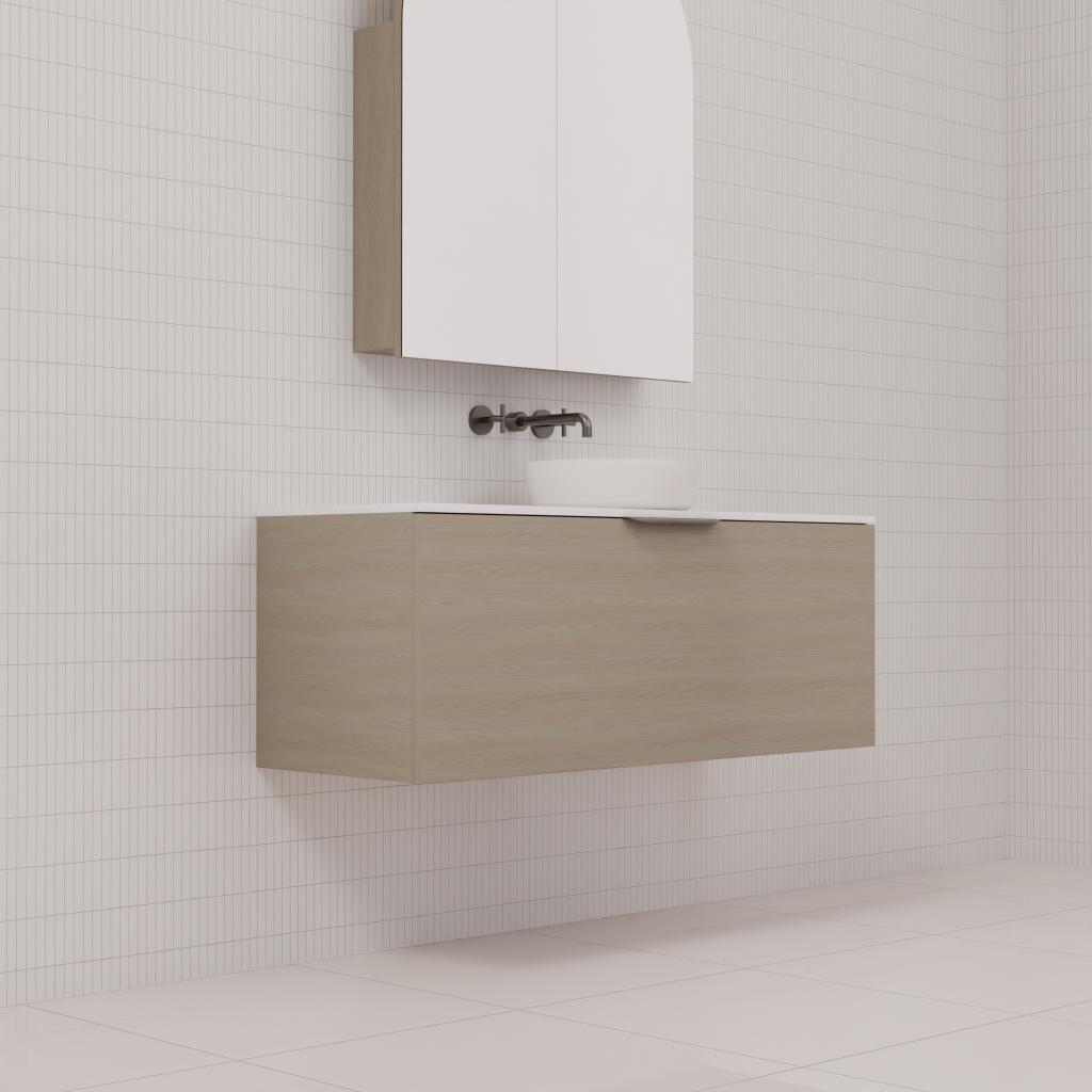 Zoe - 1200mm Smoked Ash Wall Hung Vanity