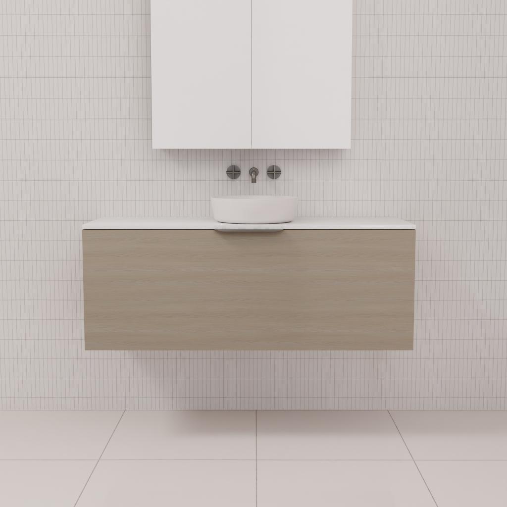 Zoe - 1200mm Smoked Ash Wall Hung Vanity