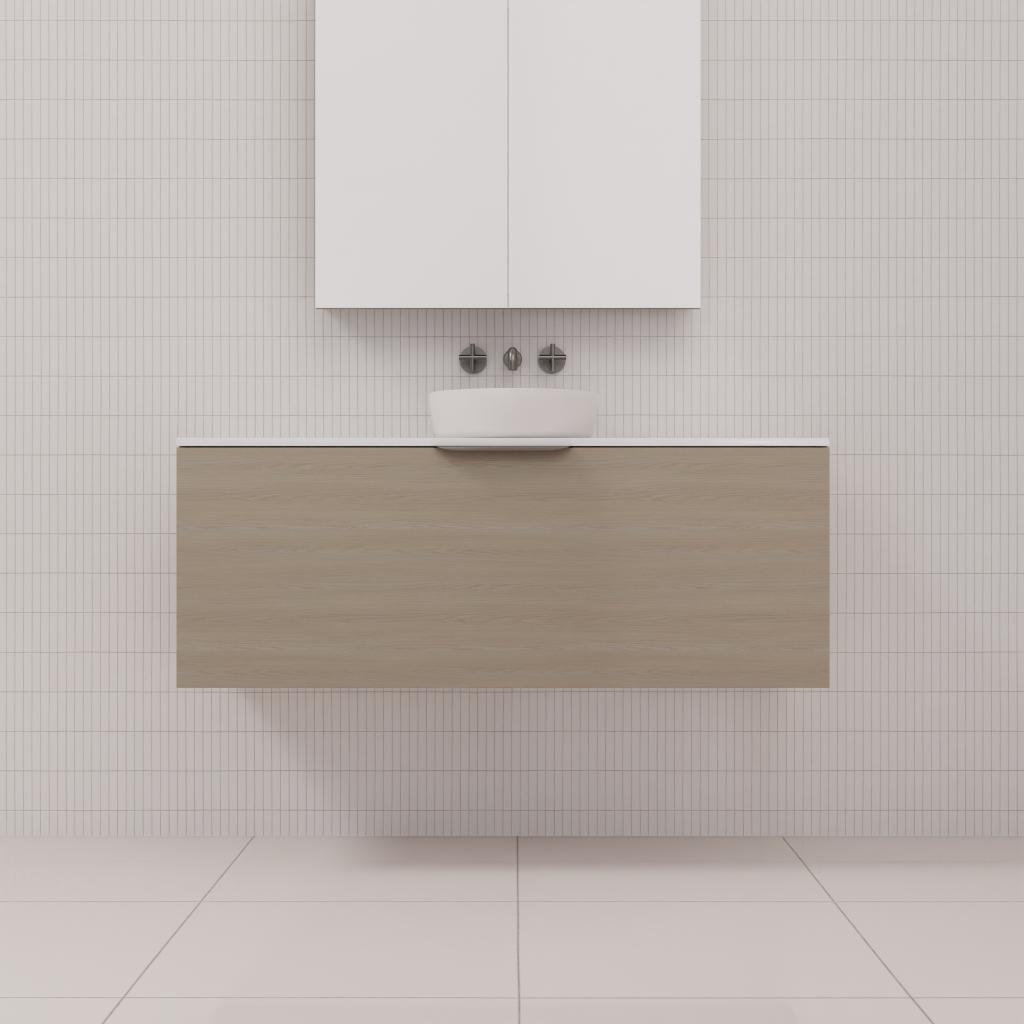 Zoe - 1200mm Smoked Ash Wall Hung Vanity