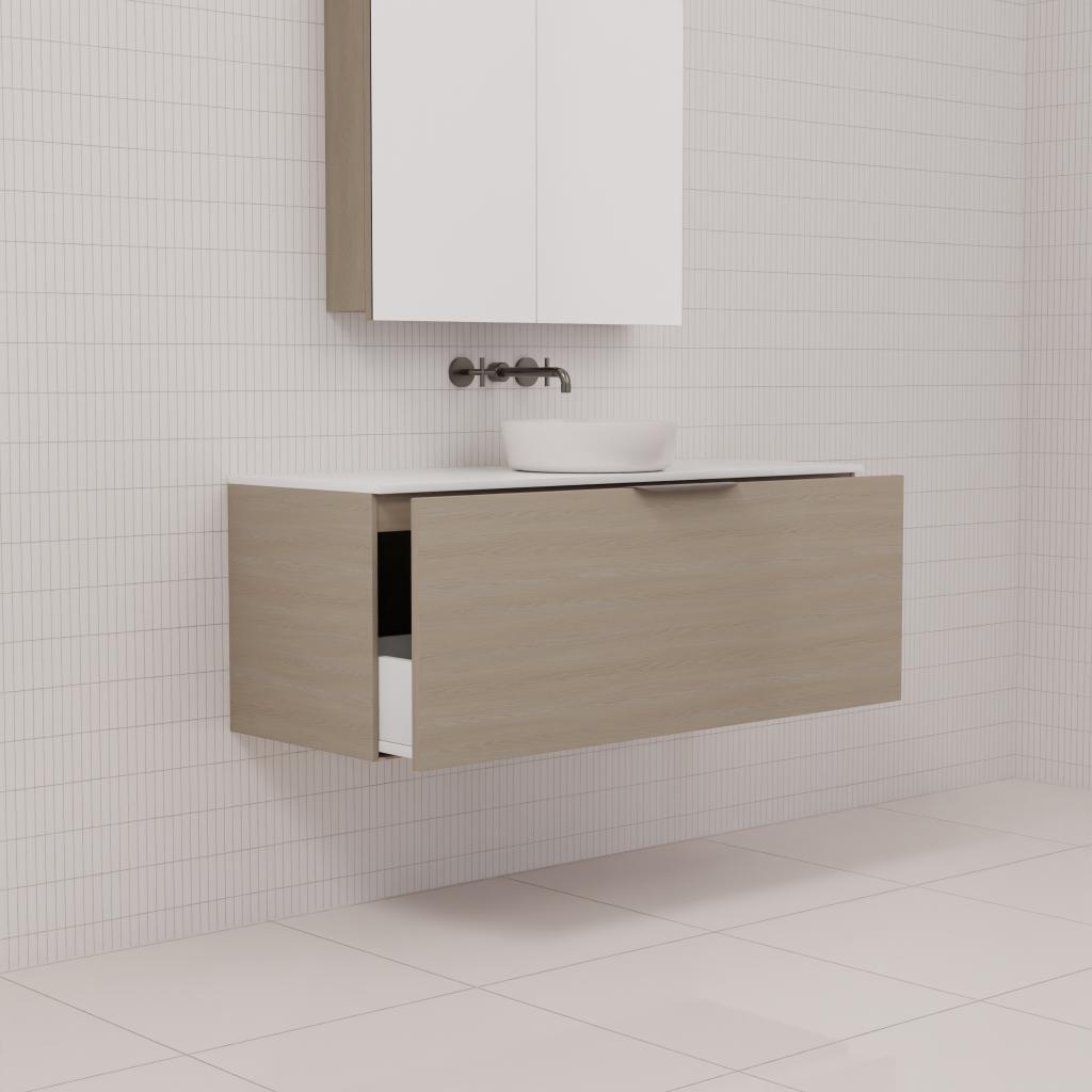 Zoe - 1200mm Smoked Ash Wall Hung Vanity