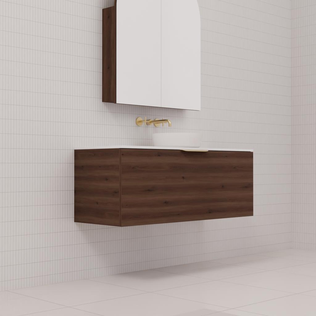 Zoe - 1200mm Chestnut Wall Hung Vanity