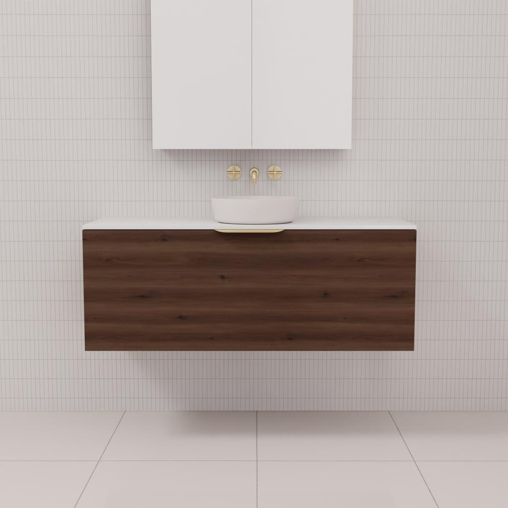 Zoe - 1200mm Chestnut Wall Hung Vanity