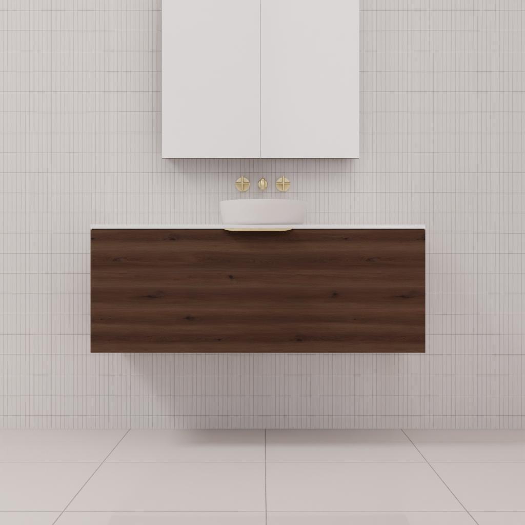 Zoe - 1200mm Chestnut Wall Hung Vanity