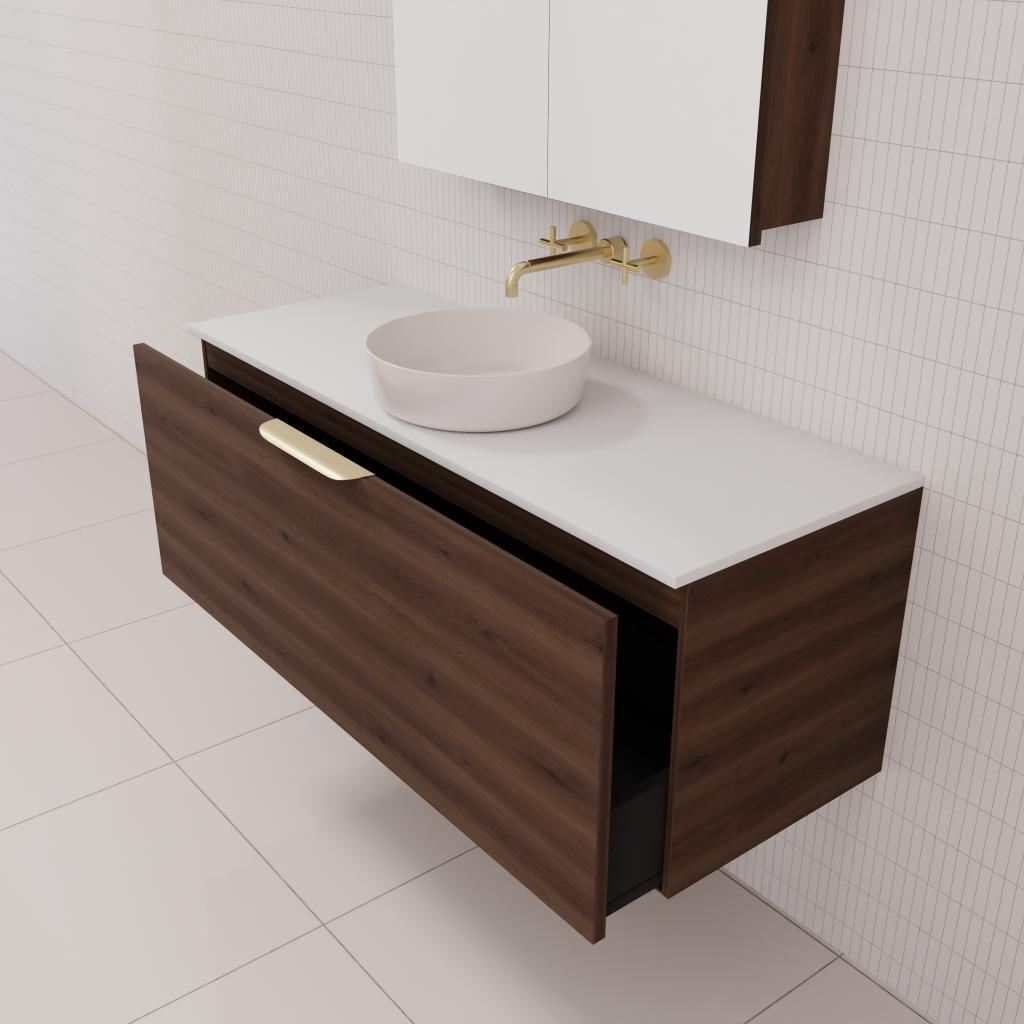 Zoe - 1200mm Chestnut Wall Hung Vanity