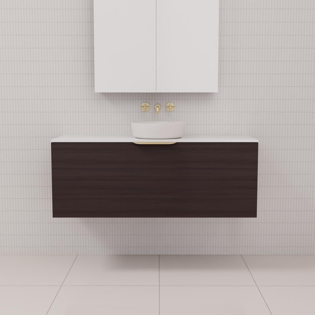 Zoe - 1200mm Espresso Oak Wall Hung Vanity