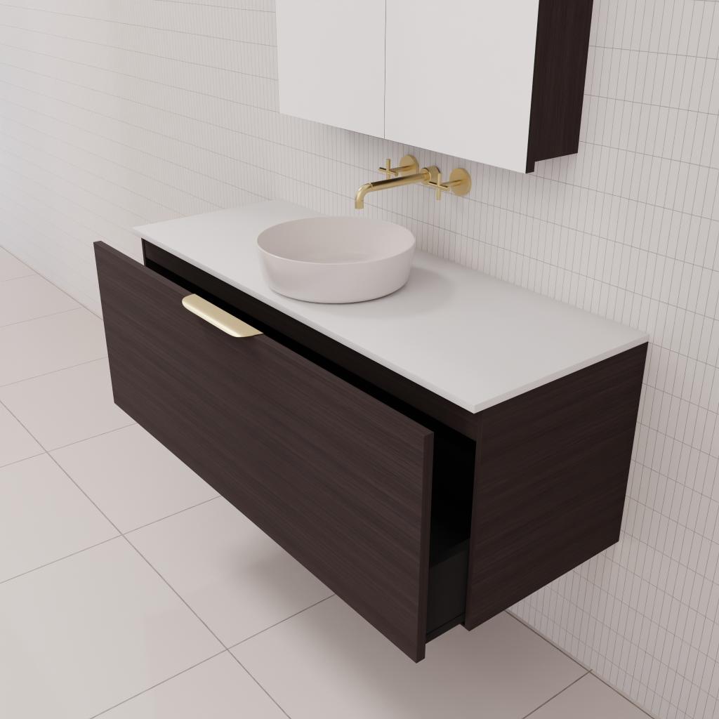 Zoe - 1200mm Espresso Oak Wall Hung Vanity
