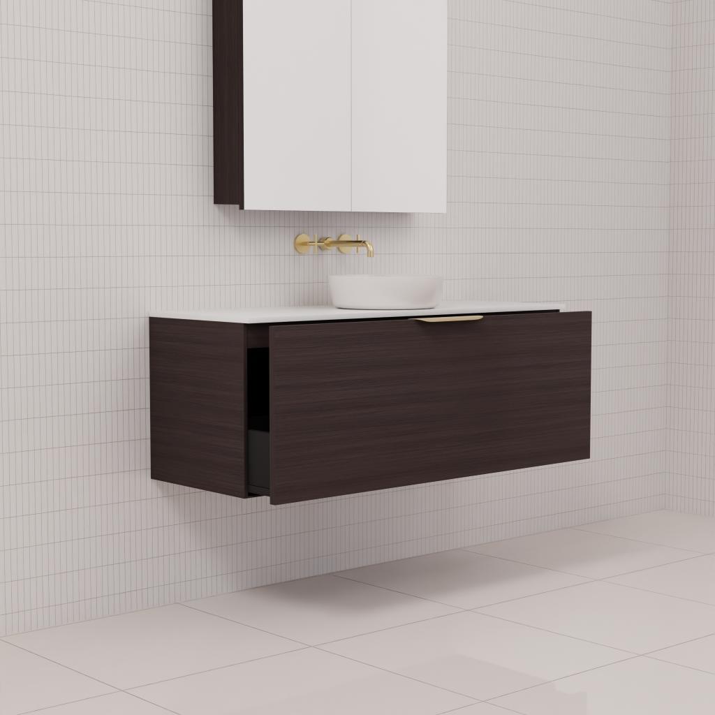 Zoe - 1200mm Espresso Oak Wall Hung Vanity