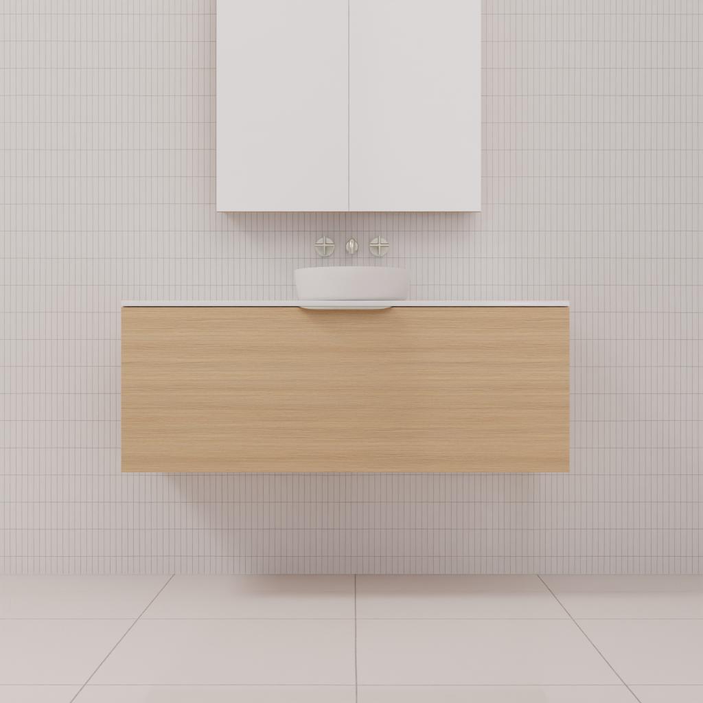 Zoe - 1200mm Nordic Oak Wall Hung Vanity