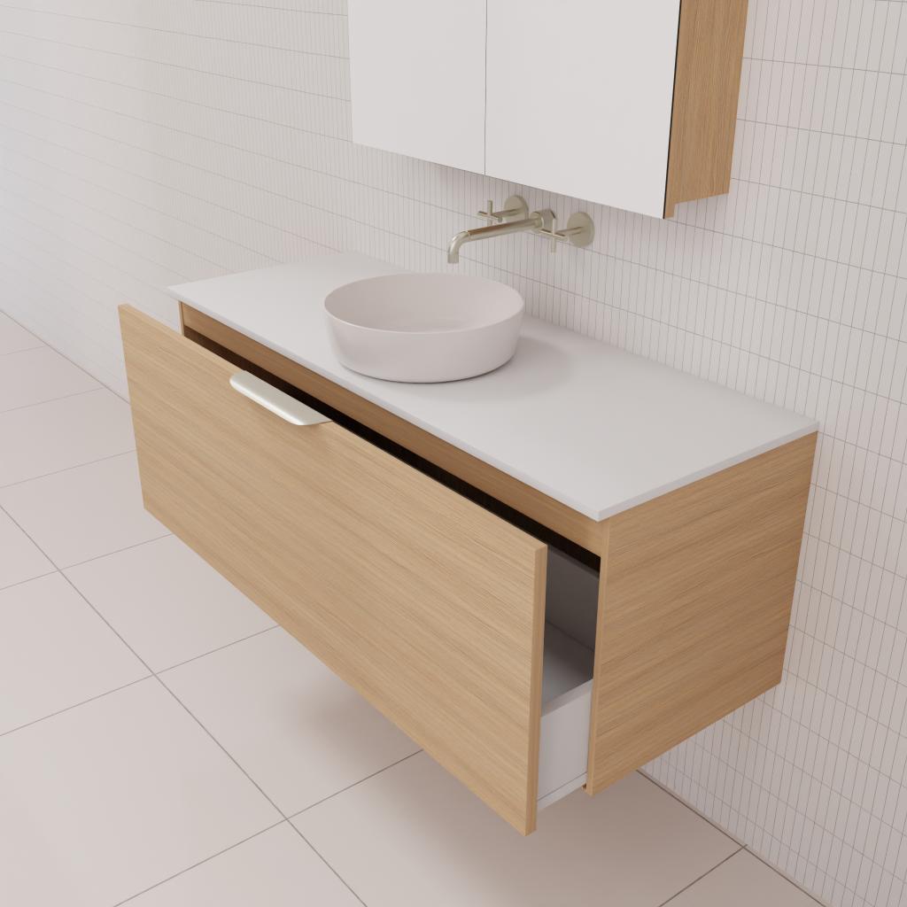 Zoe - 1200mm Nordic Oak Wall Hung Vanity