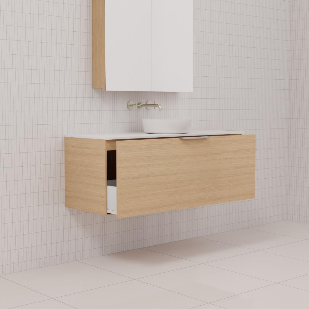 Zoe - 1200mm Nordic Oak Wall Hung Vanity