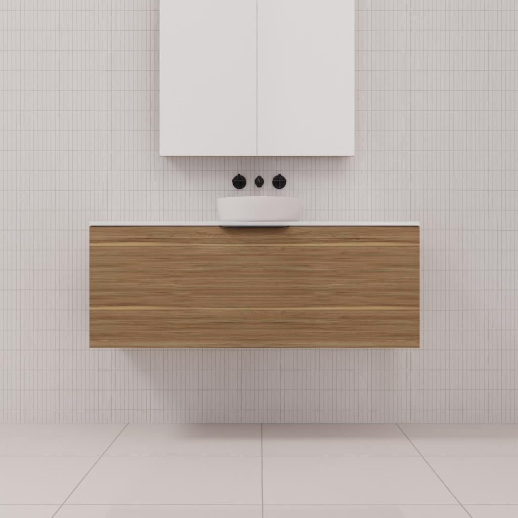 Zoe - 1200mm Tuscan Oak Wall Hung Vanity