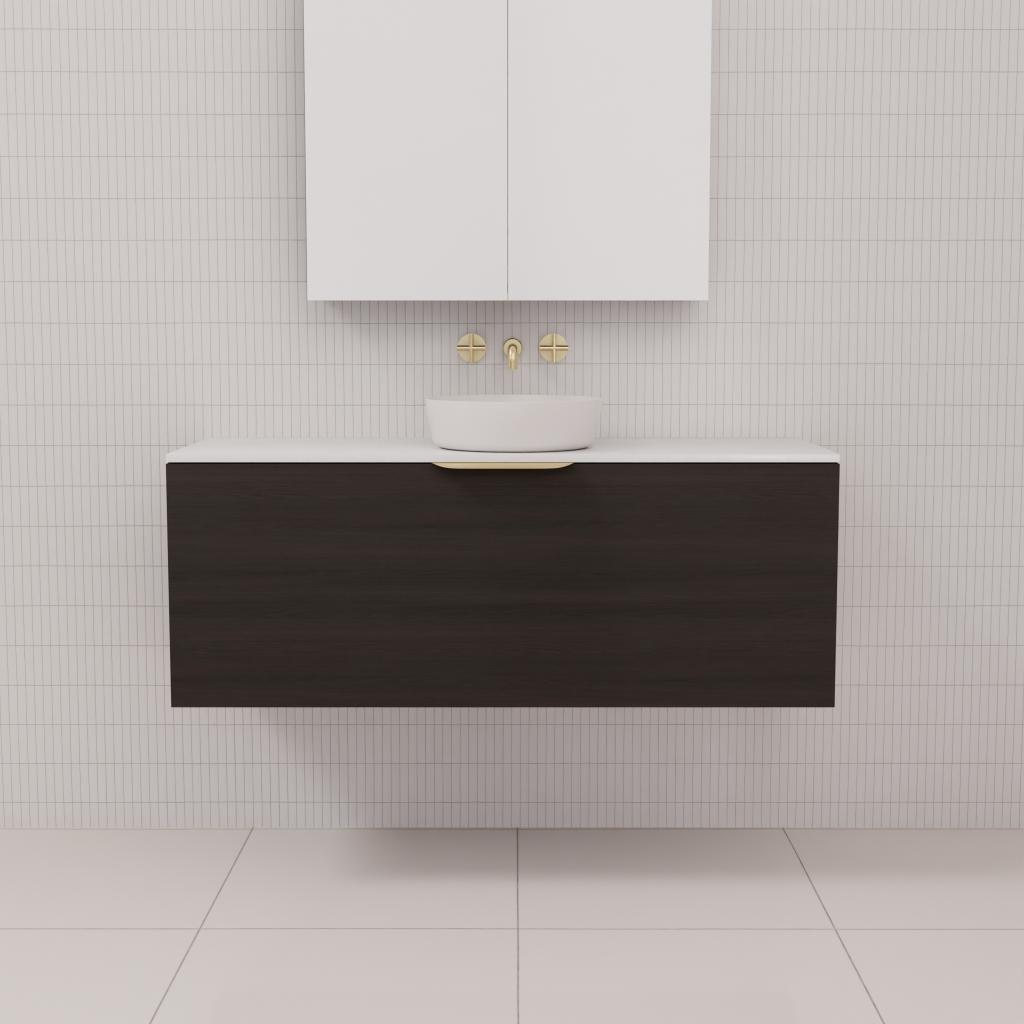 Zoe - 1200mm Smoked Onyx Wall Hung Vanity