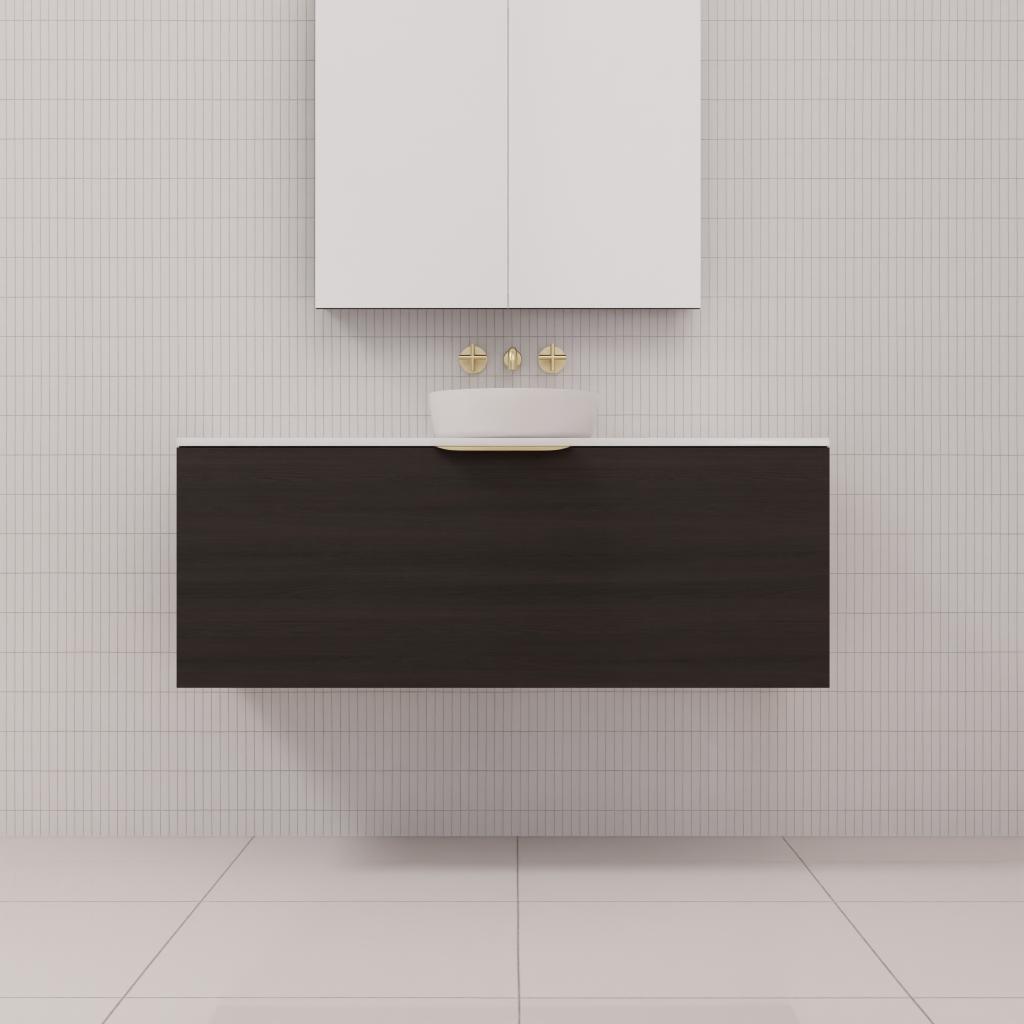 Zoe - 1200mm Smoked Onyx Wall Hung Vanity