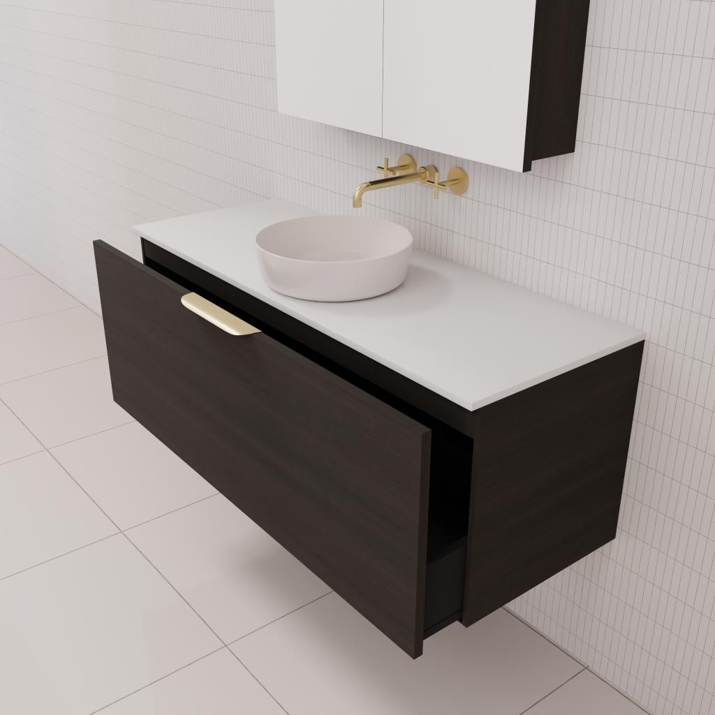 Zoe - 1200mm Smoked Onyx Wall Hung Vanity