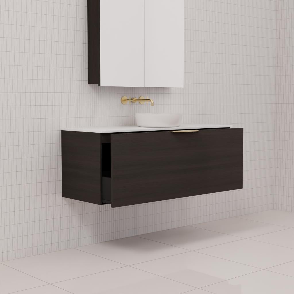 Zoe - 1200mm Smoked Onyx Wall Hung Vanity
