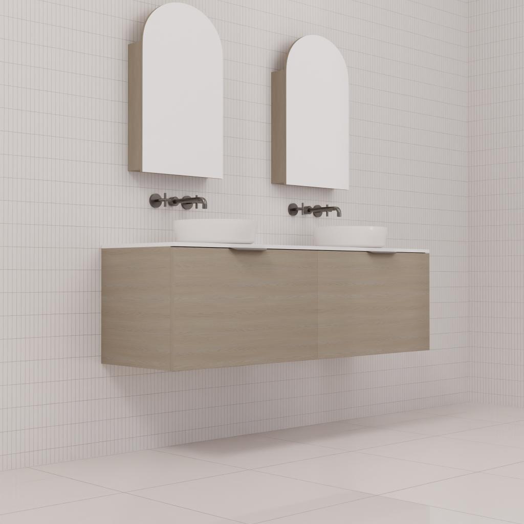 Zoe - 1500mm Smoked Ash Wall Hung Vanity