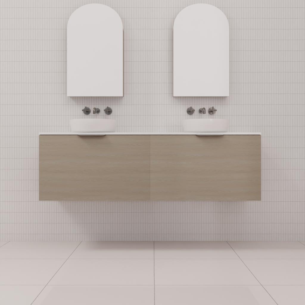 Zoe - 1500mm Smoked Ash Wall Hung Vanity