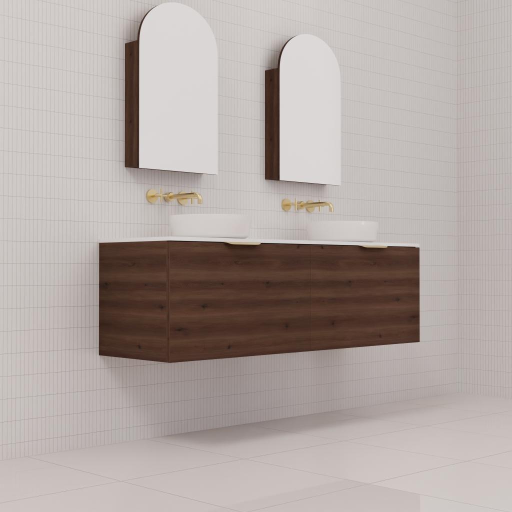 Zoe - 1500mm Chestnut Wall Hung Vanity