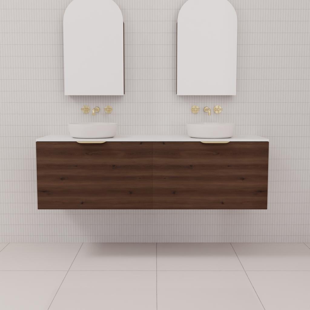 Zoe - 1500mm Chestnut Wall Hung Vanity