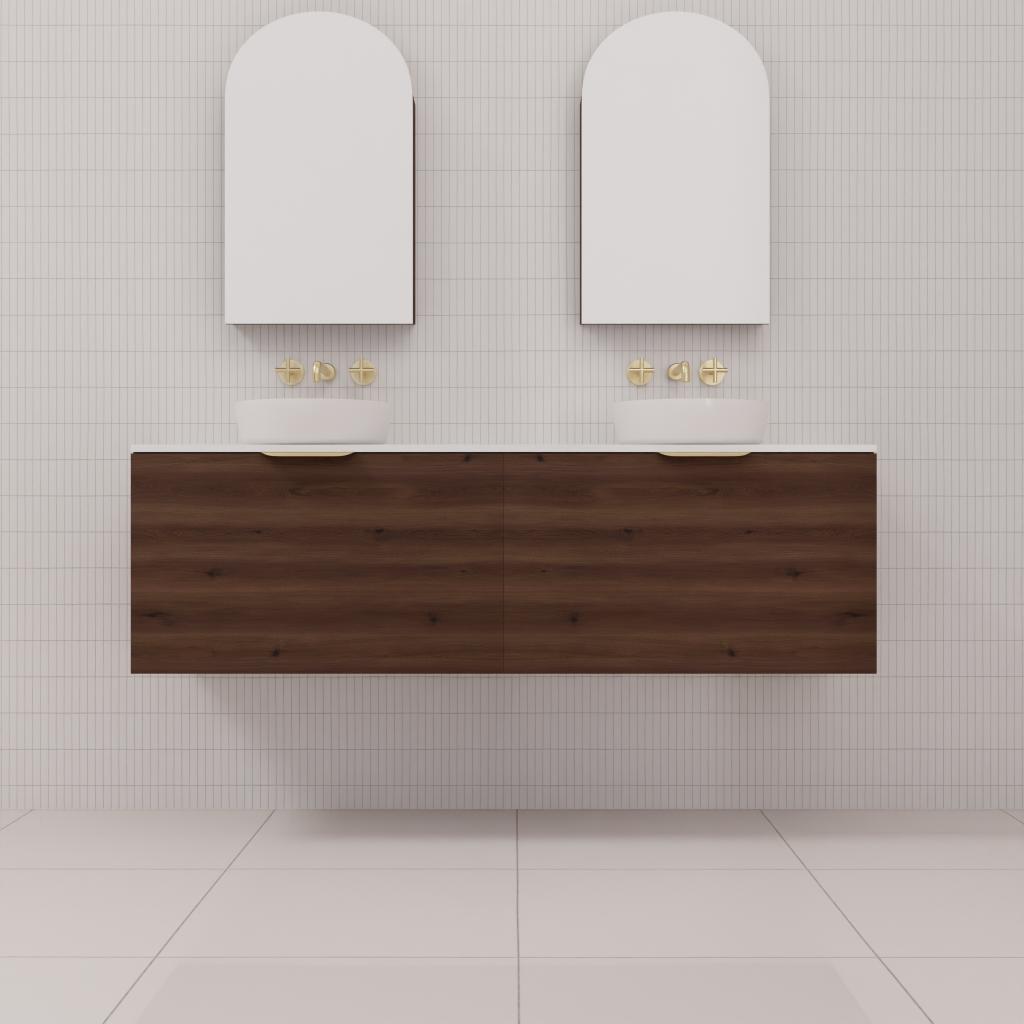 Zoe - 1500mm Chestnut Wall Hung Vanity