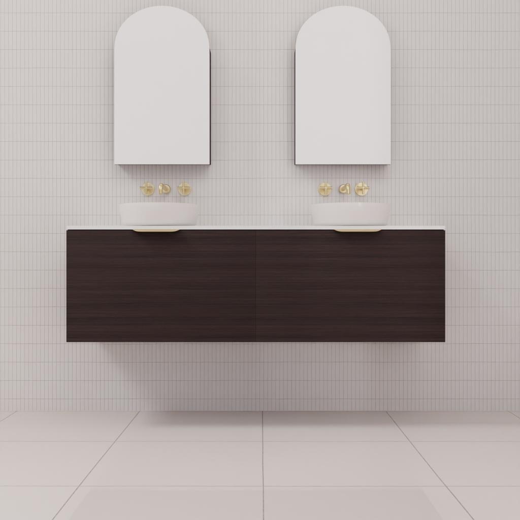 Zoe - 1500mm Espresso Oak Wall Hung Vanity