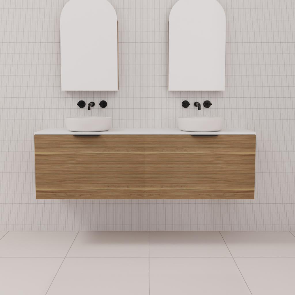 Zoe - 1500mm Tuscan Oak Wall Hung Vanity