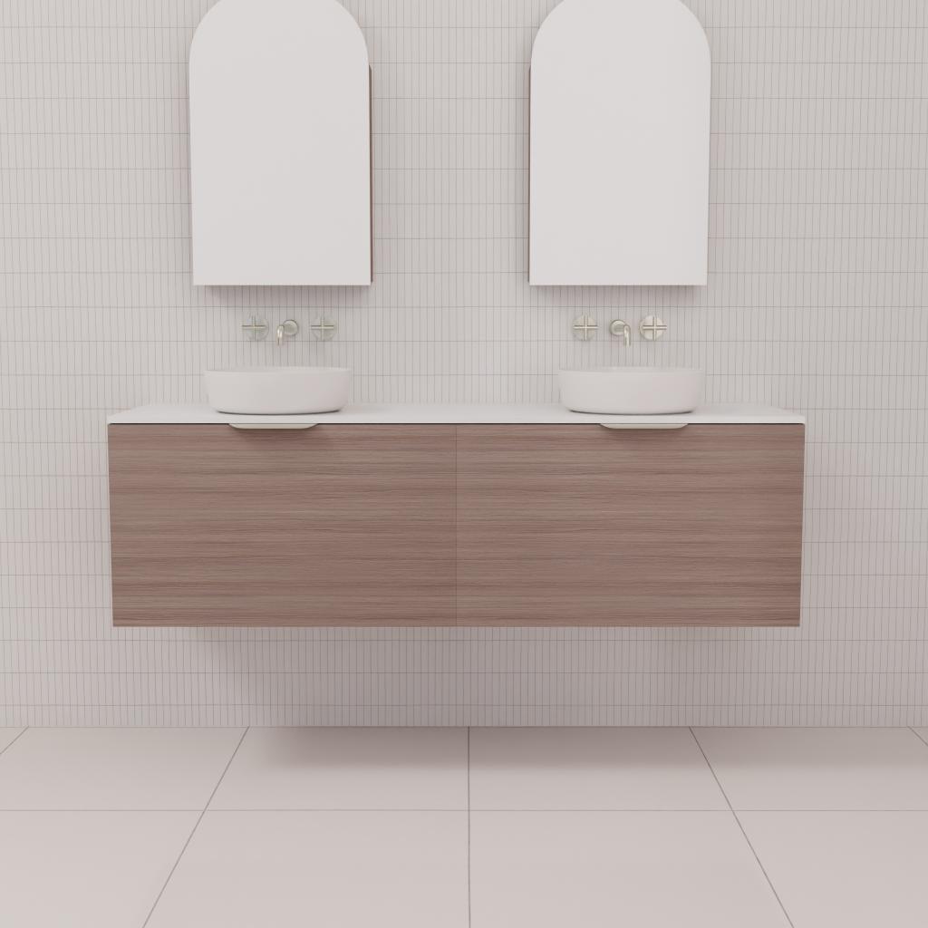 Zoe - 1500mm Urban Oak Wall Hung Vanity