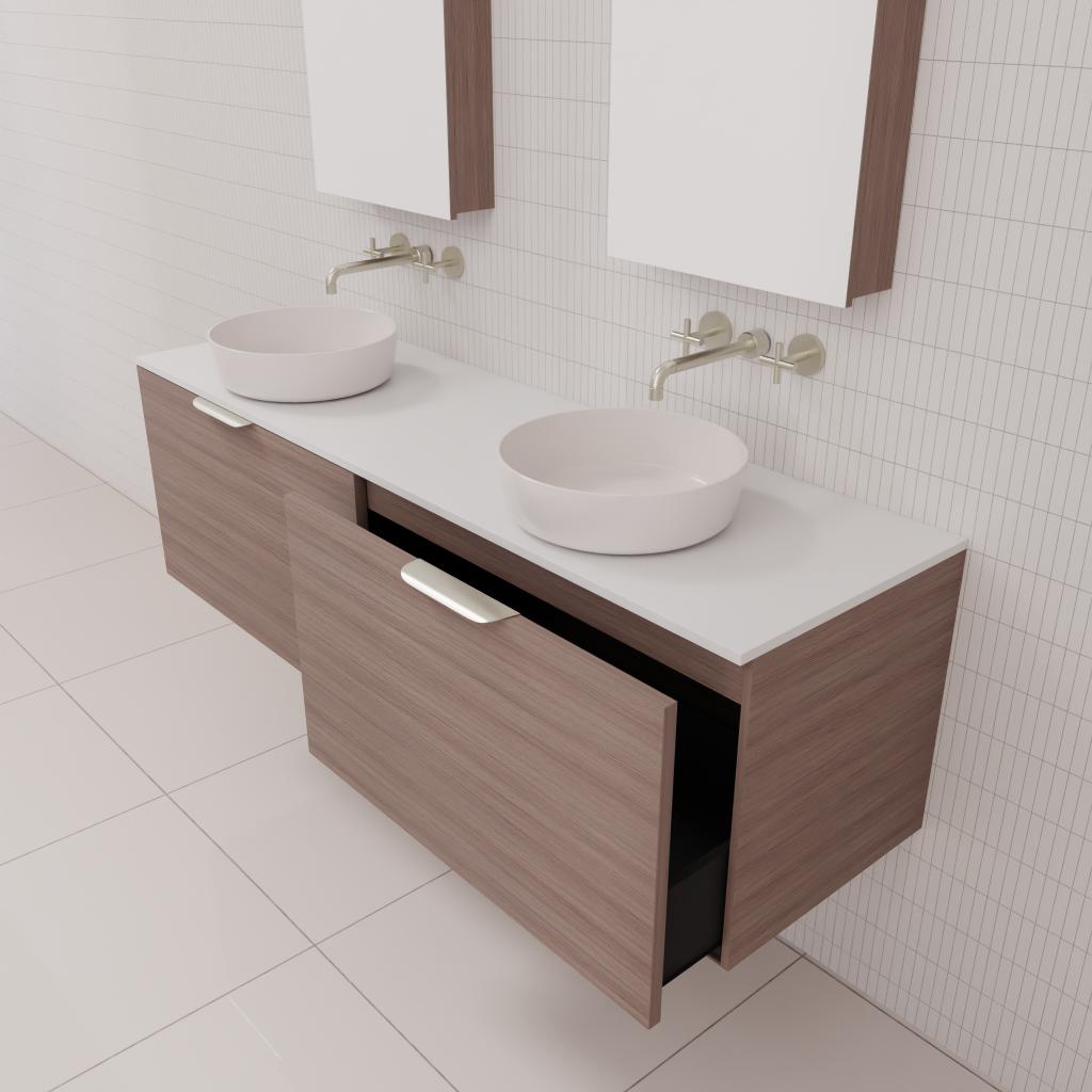 Zoe - 1500mm Urban Oak Wall Hung Vanity