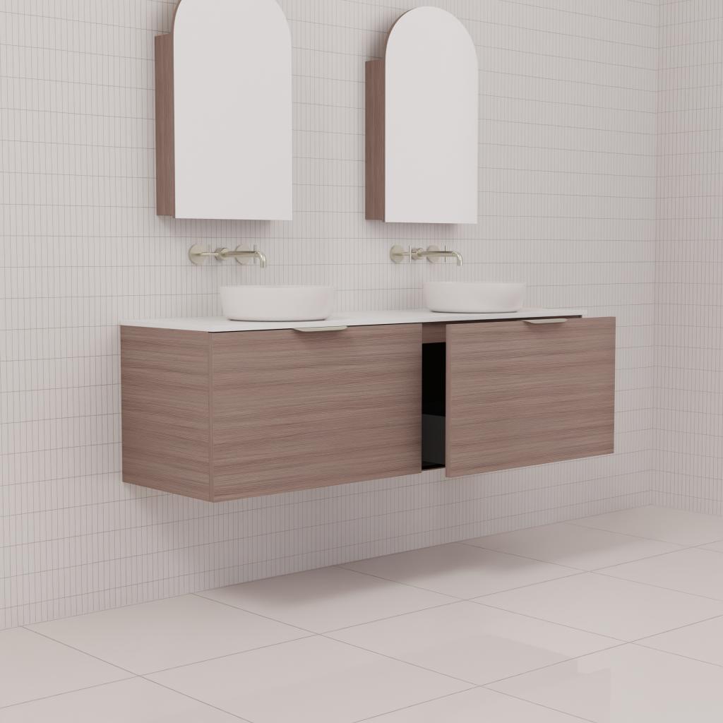 Zoe - 1500mm Urban Oak Wall Hung Vanity