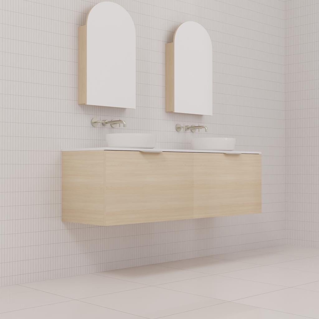 Zoe - 1500mm Vero Oak Wall Hung Vanity