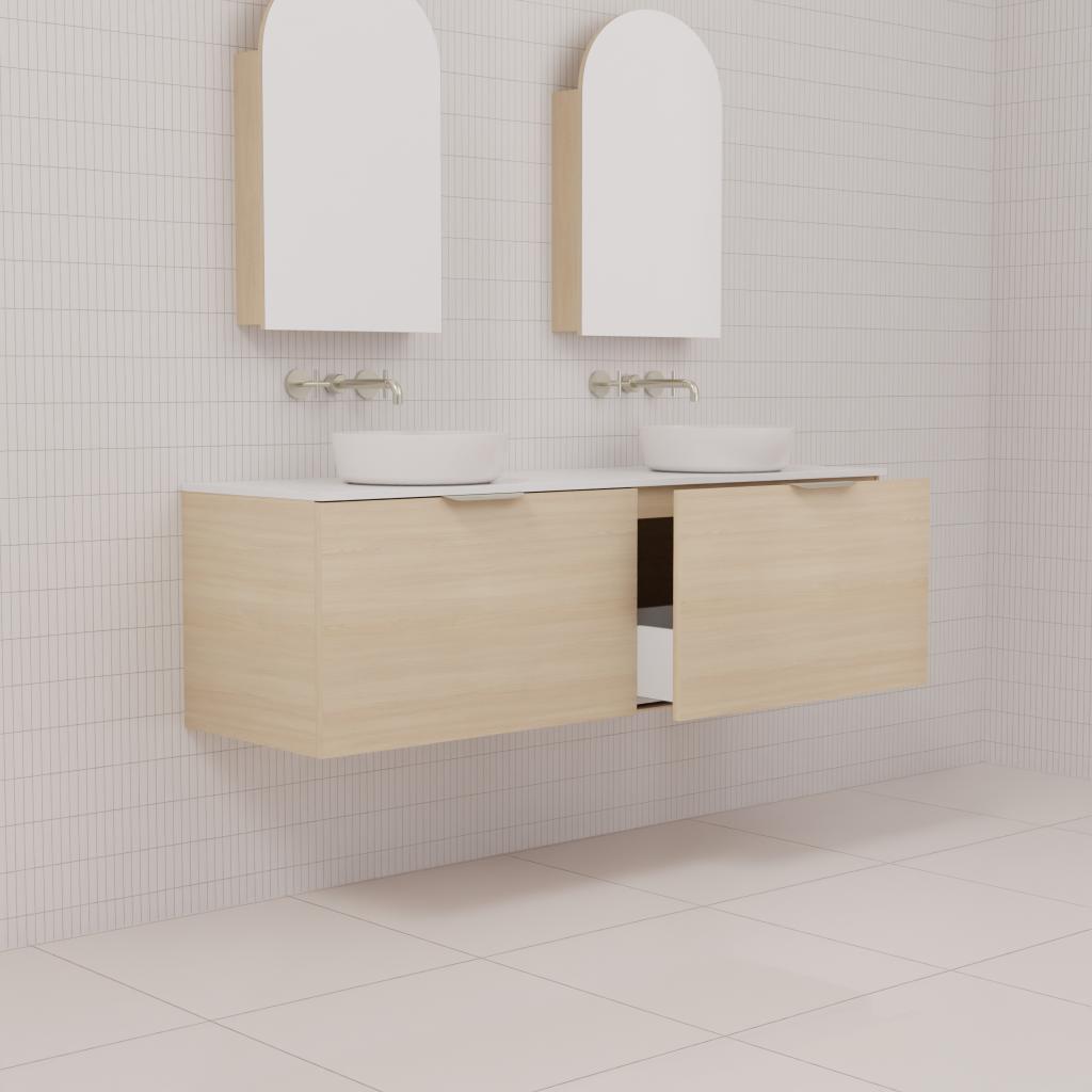 Zoe - 1500mm Vero Oak Wall Hung Vanity