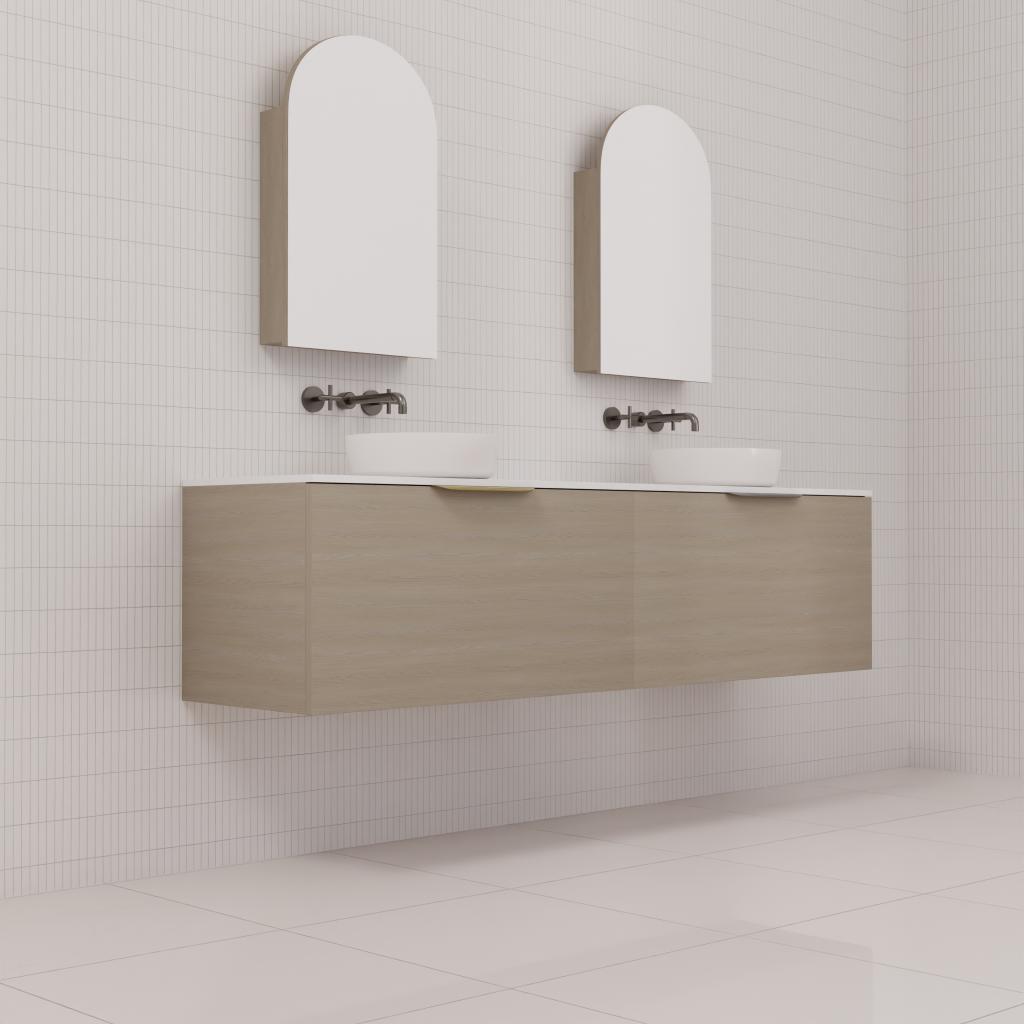 Zoe - 1800mm Smoked Ash Wall Hung Vanity