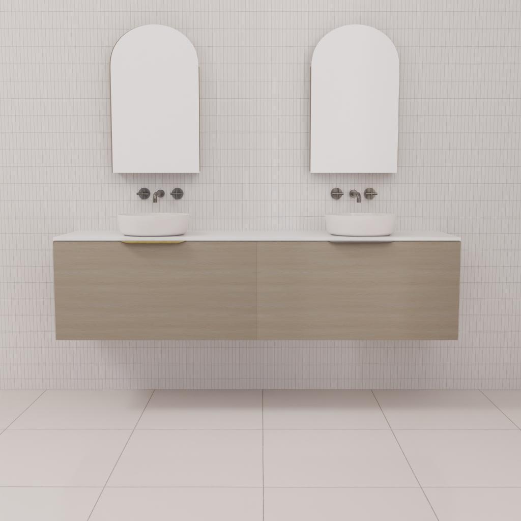 Zoe - 1800mm Smoked Ash Wall Hung Vanity