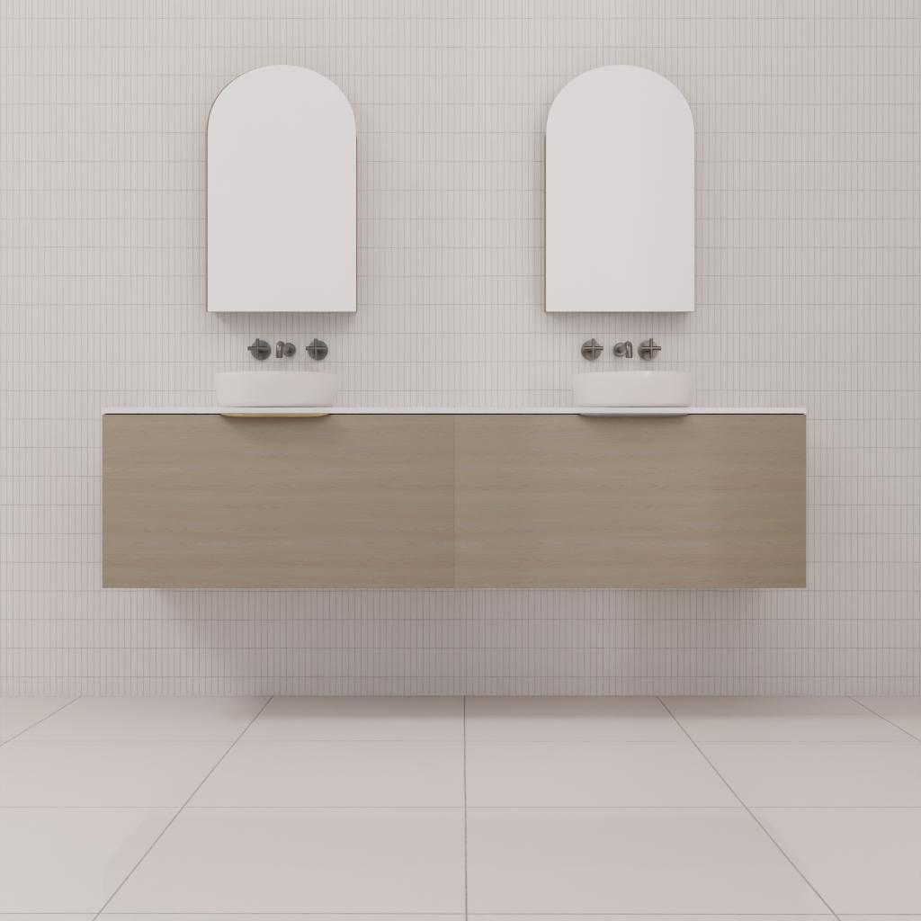 Zoe - 1800mm Smoked Ash Wall Hung Vanity