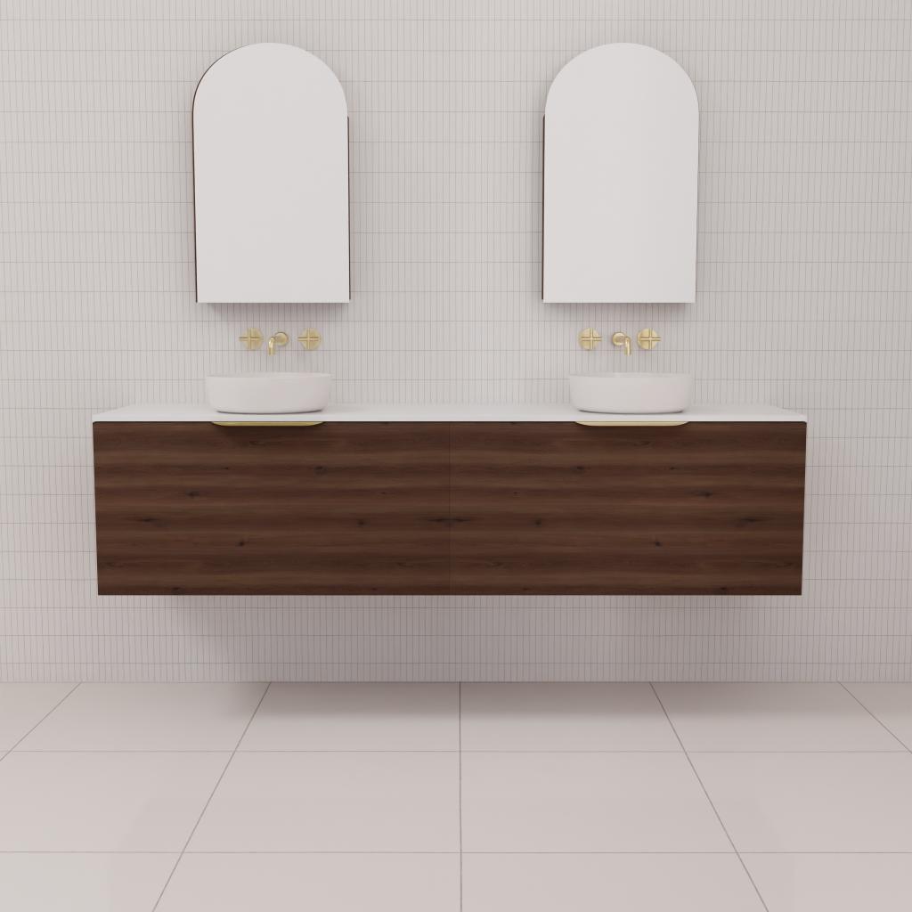 Zoe - 1800mm Chestnut Wall Hung Vanity