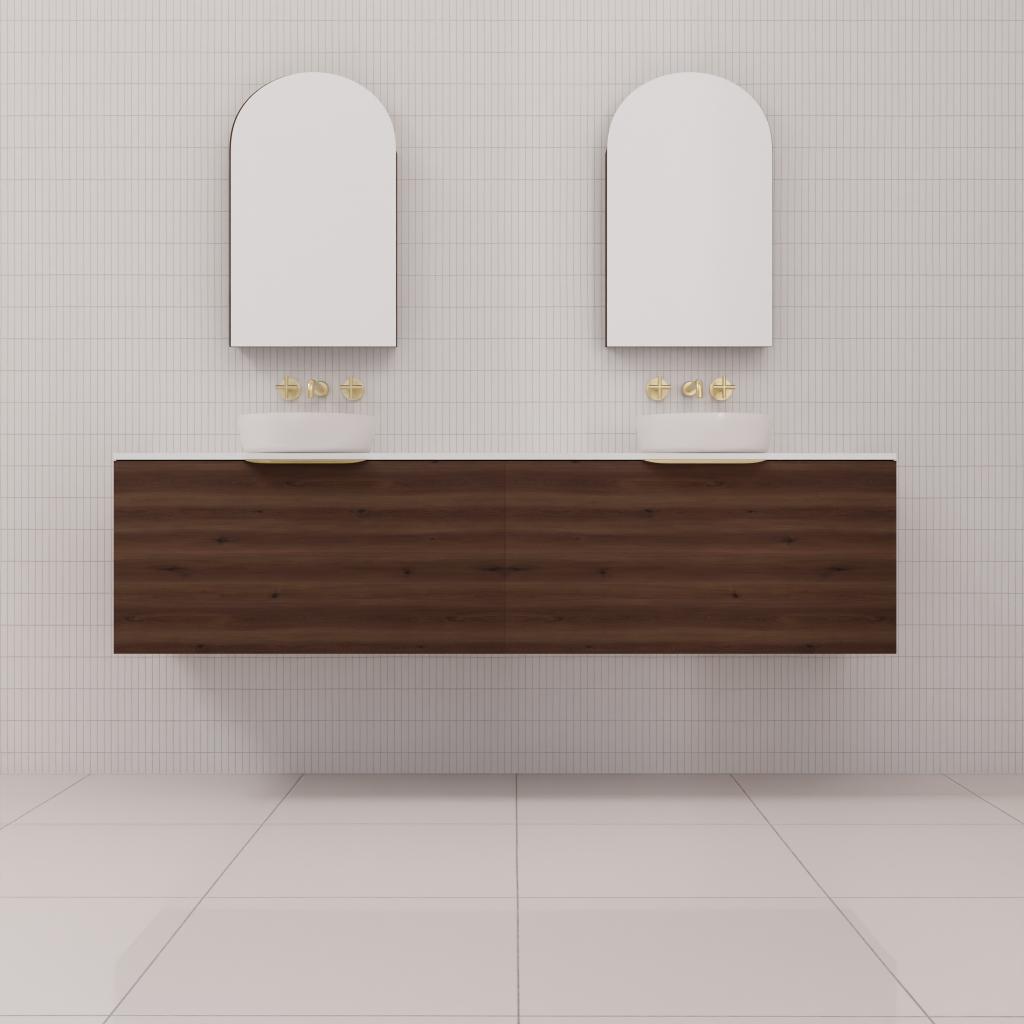 Zoe - 1800mm Chestnut Wall Hung Vanity