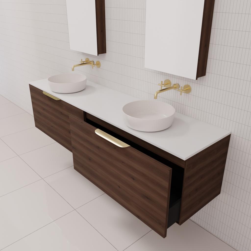 Zoe - 1800mm Chestnut Wall Hung Vanity