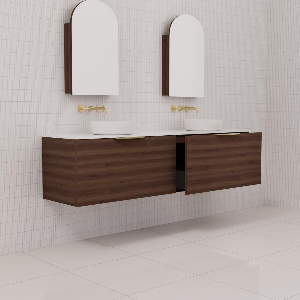 Zoe - 1800mm Chestnut Wall Hung Vanity